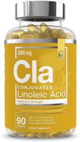 img 4 attached to 💪 CLA Maximum Strength: Effective Weight Management - 3000 mg Pure Conjugated Linoleic Acid, Essential Elements - 90 Softgels