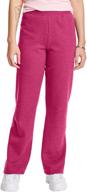 🌿 comfortable and sustainable: hanes women's ecosmart petite open bottom leg sweatpants логотип