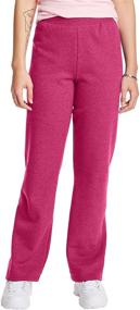 img 4 attached to 🌿 Comfortable and Sustainable: Hanes Women's EcoSmart Petite Open Bottom Leg Sweatpants