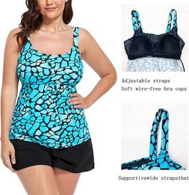 img 1 attached to Tankini Swimsuits Bathing Swimwear Boyshort Sports & Fitness for Water Sports