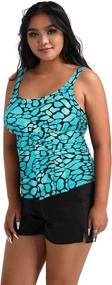 img 2 attached to Tankini Swimsuits Bathing Swimwear Boyshort Sports & Fitness for Water Sports
