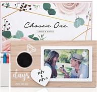 📅 chosen one wedding countdown photo frame - couples 6x4 love picture frame with chalkboard and chalk, mr and mrs sign. perfect for bridal shower & engagement gifts, personalized frames логотип