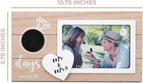 img 3 attached to 📅 Chosen One Wedding Countdown Photo Frame - Couples 6x4 Love Picture Frame with Chalkboard and Chalk, Mr and Mrs Sign. Perfect for Bridal Shower & Engagement Gifts, Personalized Frames