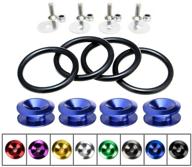 🔵 rolling gears jdm bumper quick release fasteners, set of 4 (blue) with o-rings logo