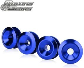 img 1 attached to 🔵 Rolling Gears JDM Bumper Quick Release Fasteners, Set of 4 (Blue) with O-Rings