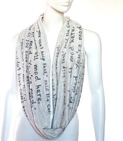 img 3 attached to Literati Club Alice in Wonderland Book Scarf: Elevate Your Style with Oatmeal Sophistication
