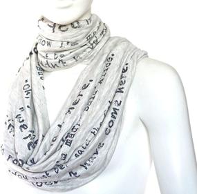 img 1 attached to Literati Club Alice in Wonderland Book Scarf: Elevate Your Style with Oatmeal Sophistication