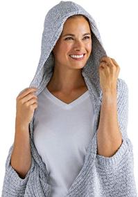 img 3 attached to Softies Womens Marshmallow Hooded Shawl