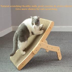 img 1 attached to 🐱 Premium Cat Scratcher Cardboard: Wooden Frame, Furniture Protection, Lounge Bed for Indoor Cats