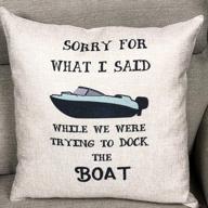 🚤 faceyee boat pillow covers - docking regrets: cabin life decorative throw pillowcases - gifts for boat lovers - square linen with two side invisible zipper - color: boat логотип