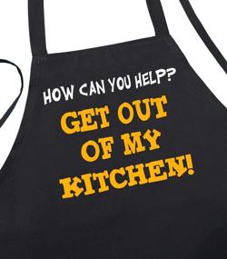 img 3 attached to Kitchen Funny Cooking Aprons Black