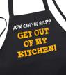 kitchen funny cooking aprons black logo