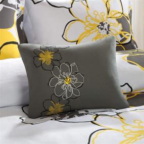 img 1 attached to 🌼 Mi Zone Allison Comforter Set Yellow Full/Queen Floral Pattern - Complete Set with Comforter, Pillow, and Shams