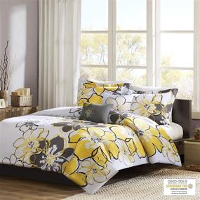 img 3 attached to 🌼 Mi Zone Allison Comforter Set Yellow Full/Queen Floral Pattern - Complete Set with Comforter, Pillow, and Shams