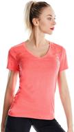 womens running shirts sleeve heather logo