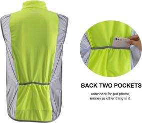 img 3 attached to ROCK BROS Reflective Sleeveless Running Vest for Men and Women - Breathable Cycling and Safety Gear