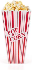 img 2 attached to 🍿 Fasmov Set of 21 Reusable Plastic Open-Top Popcorn Boxes, measuring 7.7 x 4 Inches - Perfect for Movie Night or Movie Party Theme