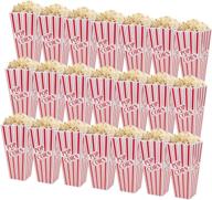 🍿 fasmov set of 21 reusable plastic open-top popcorn boxes, measuring 7.7 x 4 inches - perfect for movie night or movie party theme логотип