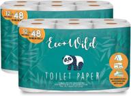 🌿 eco wild earth friendly organic toilet paper: fragrance & bpa free, hypoallergenic bath tissue - strong 3ply, sustainable & biodegradable - perfect for home and rv (septic safe) logo