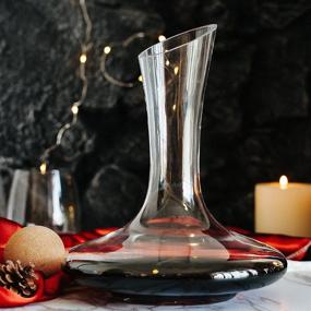 img 1 attached to 🍷 BTaT - Hand Blown 100% Lead Free Crystal Glass Wine Decanter Set with Drying Stand, Stopper, Brush, Beads XL - Wine Accessories, Red Wine Decanter Carafe - Ideal Wine Gift