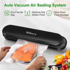 img 2 attached to 🔌 GiniHome Cordless Vacuum Sealer Machine for Food Savers - Includes 15PCS Food Plastic Bags, 16ft Rubber Suction Tube