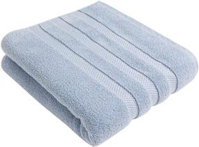 img 3 attached to 🛀 Vivendi Infinity Zero Twist 100% Cotton Towel Set - 8-Piece Spa Blue Bundle for Bath, Hand, and Wash