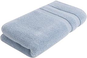 img 2 attached to 🛀 Vivendi Infinity Zero Twist 100% Cotton Towel Set - 8-Piece Spa Blue Bundle for Bath, Hand, and Wash