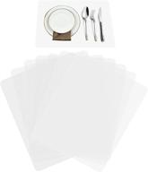 🍽️ stylish and durable weliu translucent placemats - resistant and washable options available logo