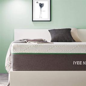 img 4 attached to 12-Inch Iyee Nature Cooling-Gel Full Size Mattress in Gray - Breathable Soft Fabric Cover, Medium Firm Feel, Supportive & Pressure Relief - Bed in a Box