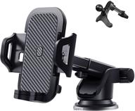 convenient & versatile: henforto universal car phone holder for dashboard, windshield & air vent - hands-free mount for most cell phones logo