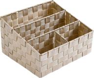 harrage woven mail and file desk organizer (beige) countertop table for counter paperwork bill box holders storage drawer bins for electronics charge station логотип