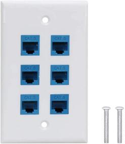 img 4 attached to 🔌 VICTEK Ethernet Настенная панель - 6 портов Cat6 RJ45 Женский-Женский - Синий (повышение оптимизации поисковыми системами)