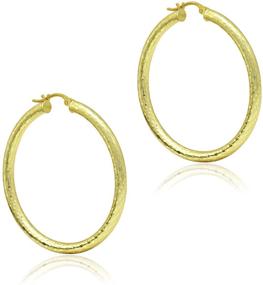 img 3 attached to 💎 Sterling Diamond Cut Yellow Flash Earrings for Girls' Jewelry