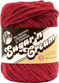 img 1 attached to 🧶 Лента из мерсеризованного хлопка Lily Sugar'n Cream в цвете "Кантри Ред