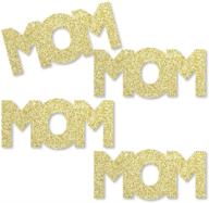💫 real gold glitter cut-outs - no-mess mother's day confetti - set of 24 for moms logo
