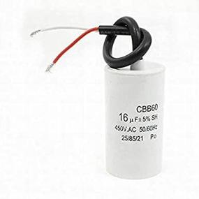 img 3 attached to ⚡ Cbb60 Motor Capacitor: 16Uf 450Vac Frequency 50/60Hz with Wire Lead - White Capacitor