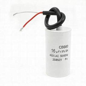 img 4 attached to ⚡ Cbb60 Motor Capacitor: 16Uf 450Vac Frequency 50/60Hz with Wire Lead - White Capacitor