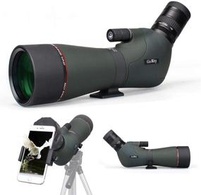 img 4 attached to 🔭 Gosky Dual Focusing Spotting Scope 20-60x80 - Waterproof HD Optics Zoom Scope with Carrying Case and Smartphone Adapter: Ideal for Hunting, Bird Watching, Target Shooting, Astronomy, and Scenery