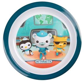 img 2 attached to 🍽️ Набор для кормления детей и малышей Octonauts - 5 предметов посуды с тарелкой, миской, чашкой, вилкой и ложкой - прочный, безопасный в посудомоечной машине, без содержания БПА