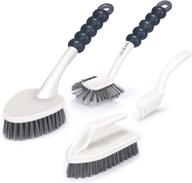 🧹 4-piece multipurpose cleaning brush set: dish brush, gap brush, corner brush - ideal for kitchen, bathroom, and vanity top cleaning logo