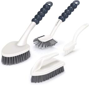 img 3 attached to 🧹 4-Piece Multipurpose Cleaning Brush Set: Dish Brush, Gap Brush, Corner Brush - Ideal for Kitchen, Bathroom, and Vanity Top Cleaning