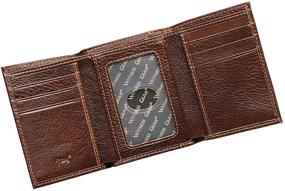 img 1 attached to 👜 Refined Brown Genuine Leather Tri Fold Wallet - Stylish, Durable, and Practical!