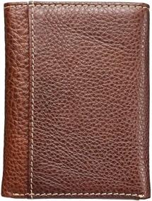 img 2 attached to 👜 Refined Brown Genuine Leather Tri Fold Wallet - Stylish, Durable, and Practical!