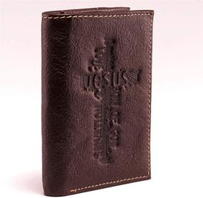 img 3 attached to 👜 Refined Brown Genuine Leather Tri Fold Wallet - Stylish, Durable, and Practical!