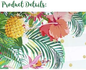 img 1 attached to Vibrant Flamingo Backdrop: Allenjoy 7x5ft Tropical Pineapple Flowers Palm Leaves Glitter 🌴 Photography Background - Perfect for Luau Beach Decor, Birthday Parties & Photo Booth Props!