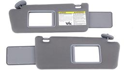 img 2 attached to 🌞 Gray Sun Visor Set for Toyota Tacoma 2005-2012 - Replaces OEM Part Numbers - No Light - Left and Right Driver and Passenger Side