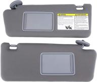 🌞 gray sun visor set for toyota tacoma 2005-2012 - replaces oem part numbers - no light - left and right driver and passenger side logo