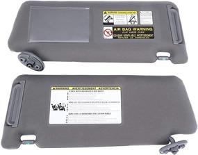 img 3 attached to 🌞 Gray Sun Visor Set for Toyota Tacoma 2005-2012 - Replaces OEM Part Numbers - No Light - Left and Right Driver and Passenger Side
