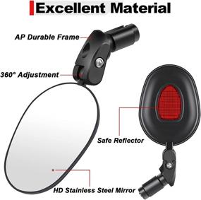 img 1 attached to Handlebar Rearview Reflectors Adjustable Rotatable