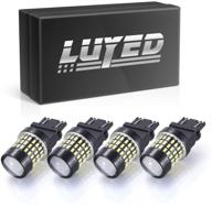 🔆 luyed 4 x 900 lumens super bright led bulbs with projector for tail lights - 3014 78-ex chipsets - 3056 3156 3057 3157 - xenon white logo